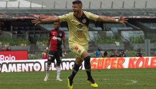 Guido Rodríguez festeja gol de América contra Atlas 