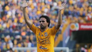 Esqueda, durante un juego con Tigres