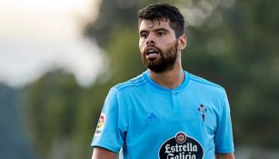 Néstor Araujo en un partido con el Celta 