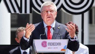 Thomas Bach en la celebración del 50 aniversario de México 68