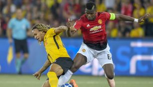 Pogba durante partido del Manchester United vs Young Boys 