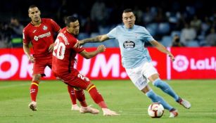 Maksimovic y Aspas durante el partido en Balaídos