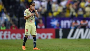 Diego Lainez, durante juego del América