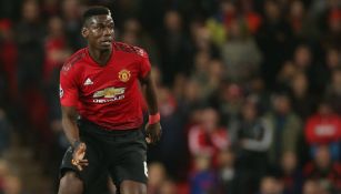 Paul Pogba durante un partido con el Manchester United