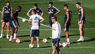 Julen Lopetegui, durante un entrenamiento con el Real Mdrid