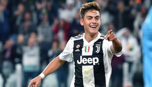 Dybala festeja uno de sus goles vs Young Boys en Champions