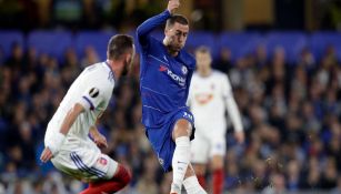 Hazard durante partido de Europa League 