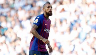 Arturo Vidal durante un partido con el Barcelona