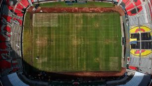 Cancha del Estadio Azteca tras los conciertos de Shakira