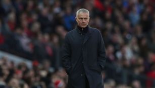 Jose Mourinho en un partido del Manchester United