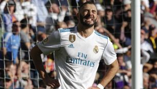 Benzema en partido con el Real Madrid 