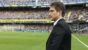 Guillermo Barros, en un juego de Boca Juniors