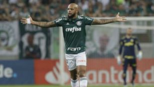 Felipe Melo en partido con el Palmeiras