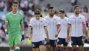 Jugadores de las Chivas tras el juego contra Lobos BUAP