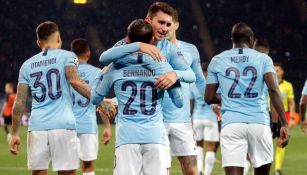 Manchester City celebra una anotación frente al Shakhtar