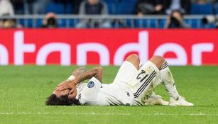 Marcelo muestra dolor por golpe en el tobillo