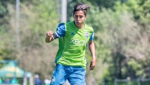 Daniel Leyva, en una práctica con Seattle Sounders