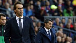 Julen Lopetegui durante el Clásico Español