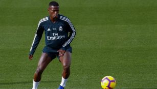 Vinicius, en un entrenamiento del Real Madrid en Valdebebas