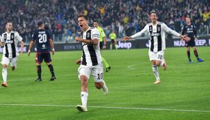 Paulo Dybala celebra su anotación frente al Cagliari