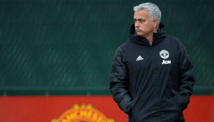 Mourinho en entrenamiento con el Manchester United 