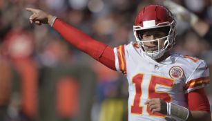 Patrick Mahomes durante un juego de los Chiefs