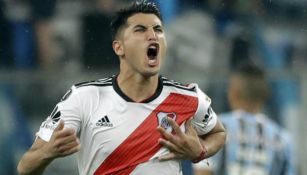 Exequiel Palacios, durante partido de River Plate 