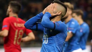 Lorenzo Insigne, al término del partido de la Liga de las Naciones 