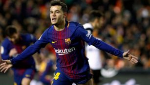 Coutinho, festeja anotación con Barcelona 