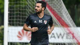 Scocco, durante entrenamiento de River Plate 