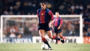 Rivaldo durante juego con el Barcelona