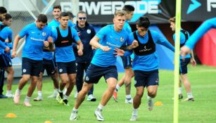 Jugadores de San Lorenzo, en un entrenamiento