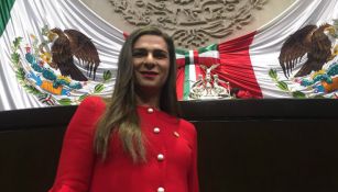 Ana Guevara en sesión del Congreso