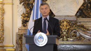 Mauricio Macri, durante una rueda de prensa en Buenos Aires