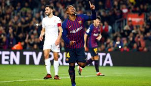 Malcom celebra su anotación frente a Cultural Leonesa