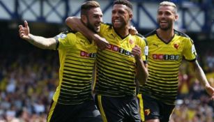 Layún, festeja anotación con Watford en Premier League 