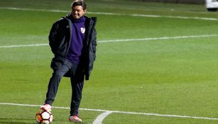 Gallardo en entrenamiento con River 