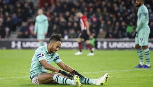 Pierre-Emerick Aubameyang, triste tras la derrota frente al Southampton 