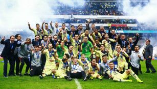 América celebra tras conquistar el título del Apertura 2018