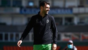 Mauro Boselli durante un entrenamiento con León