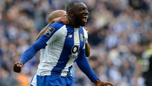 Marega festejando su gol ante Rio Ave 