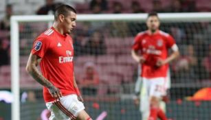 Nico Castillo durante un partido del Benfica