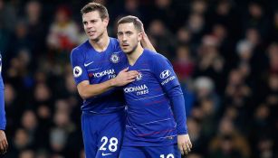 Eden Hazard festeja su gol contra Watford