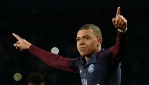 Kylian Mbappé celebra una anotación con el PSG