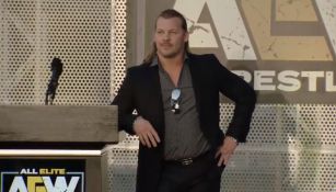 Chris Jericho en la conferencia de AEW