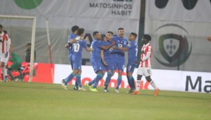 HH festeja su gol en la Copa de Portugal