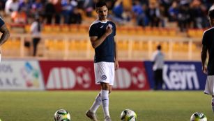 Stephen Eustáquio durante un calentamiento con Cruz Azul