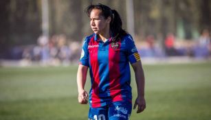 Charlyn Corral en un partido del Levante