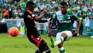 Jeison Angulo, durante juego del Deportivo Cali