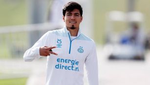 Guti en los entrenamientos del PSV